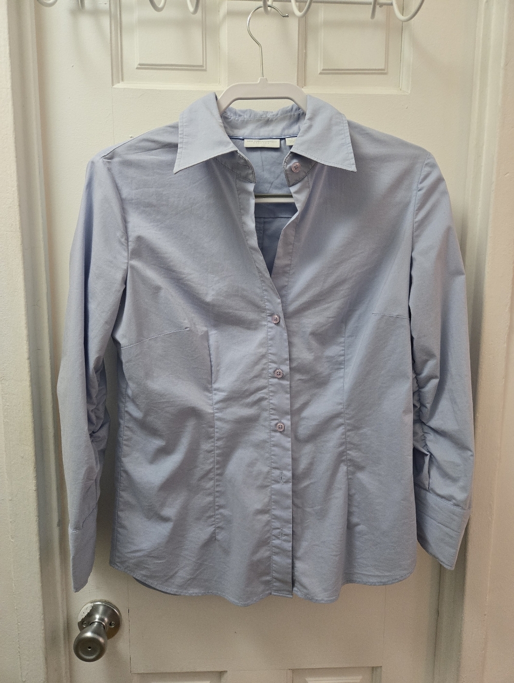 New York & Company Light Blue Button-Down Shirt